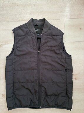 Marc Anthony Men’s Quilted Puffer Vest Burnt Coal Grey Size Small
